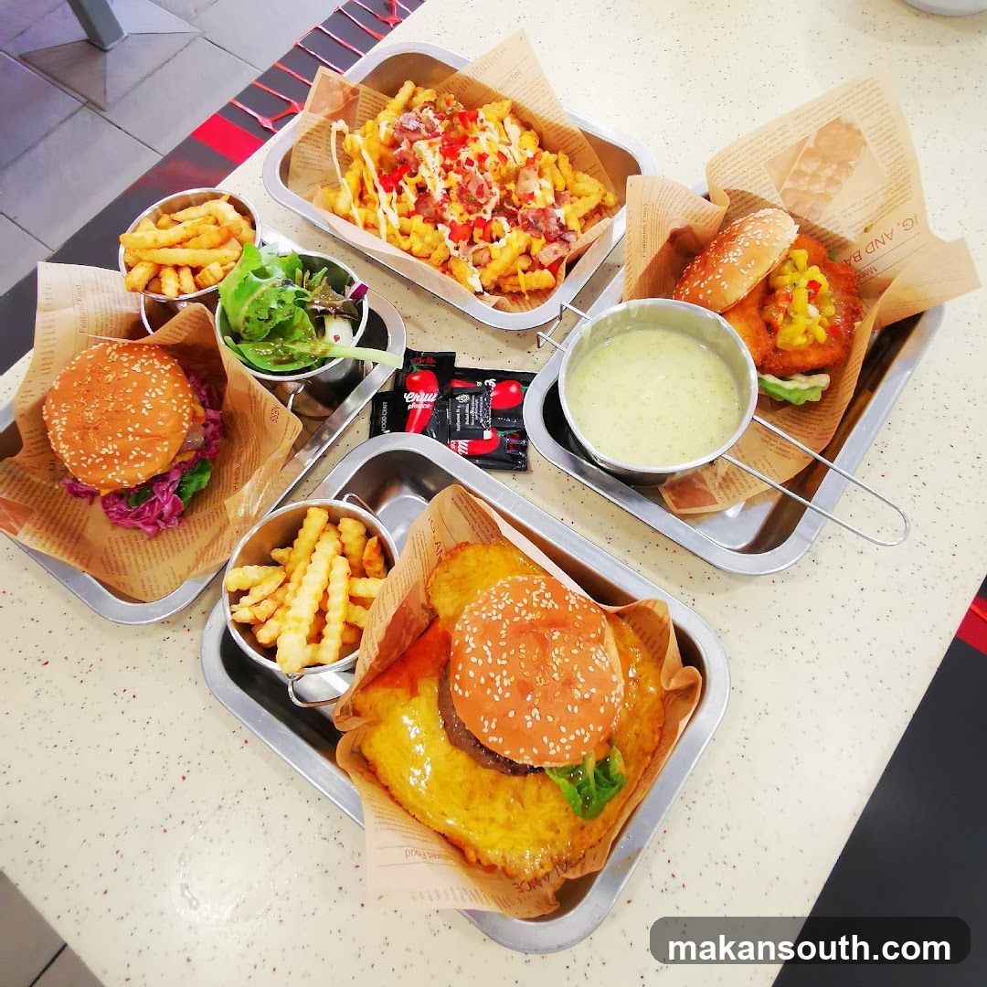 Fast Food Meal Spread