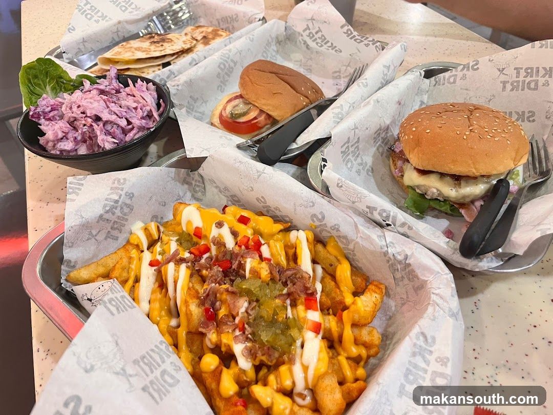 Loaded Fries and Burgers at Skirt & Dirt