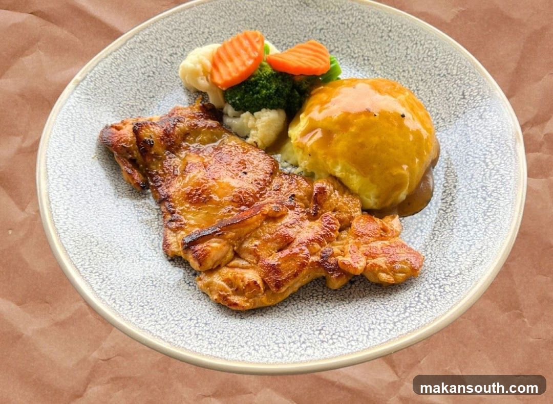 Grilled Chicken with Mashed Potatoes and Vegetables