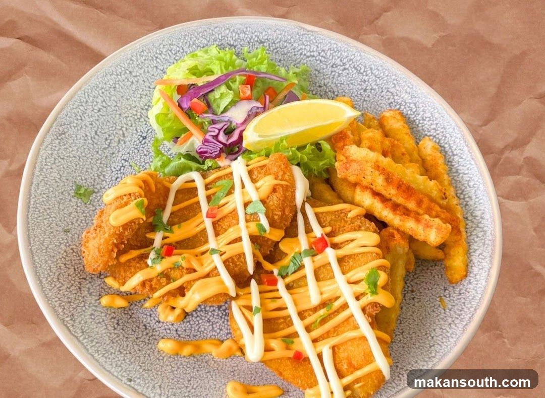 Fish and Chips with Salad