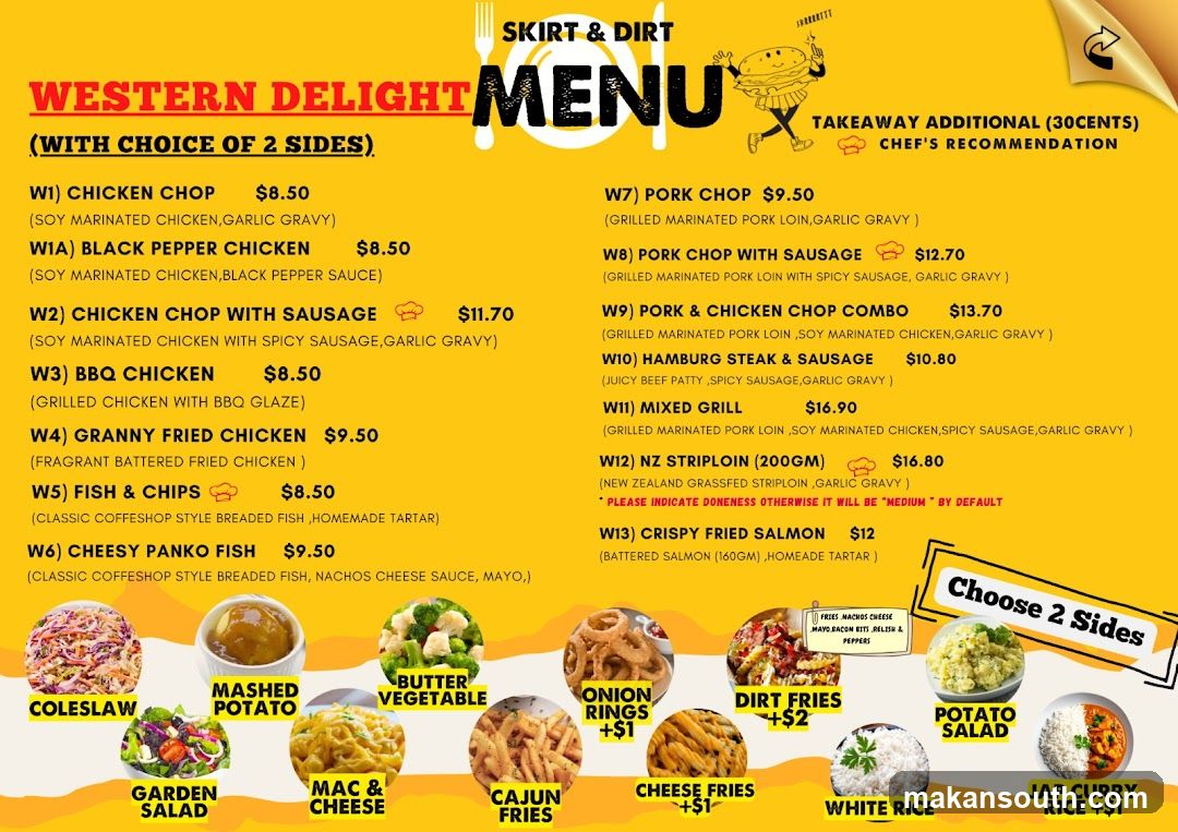 Western Delight Menu