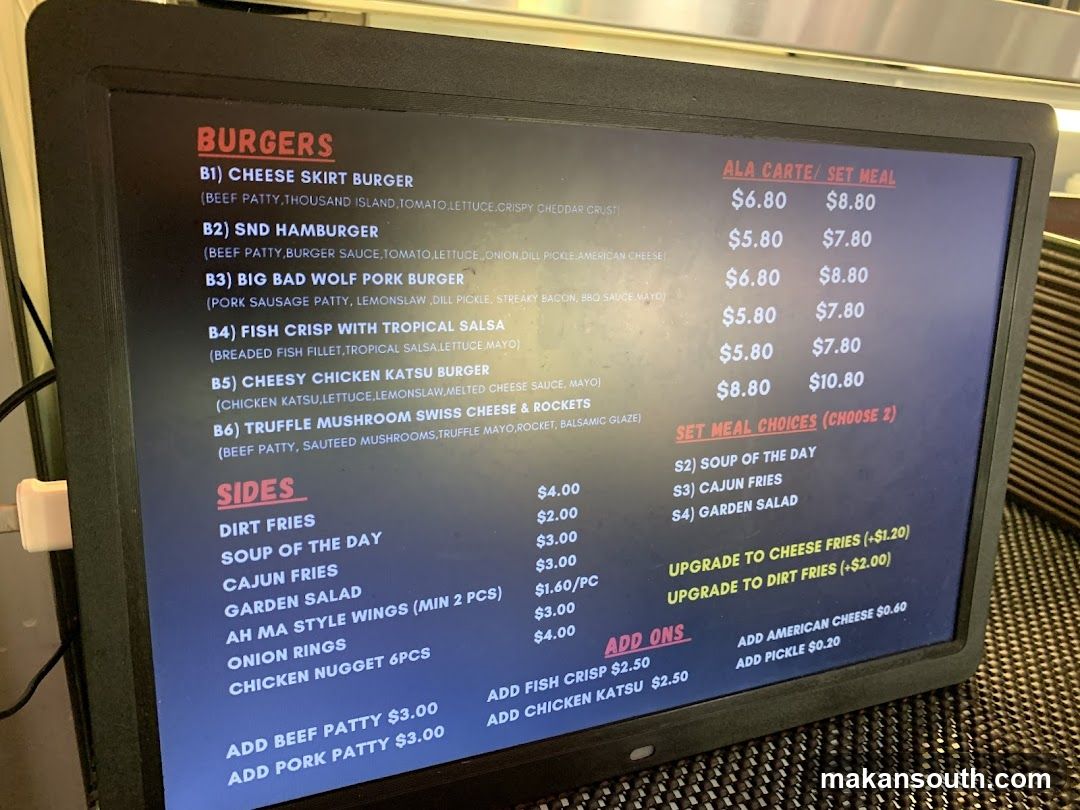 Burger Menu Board