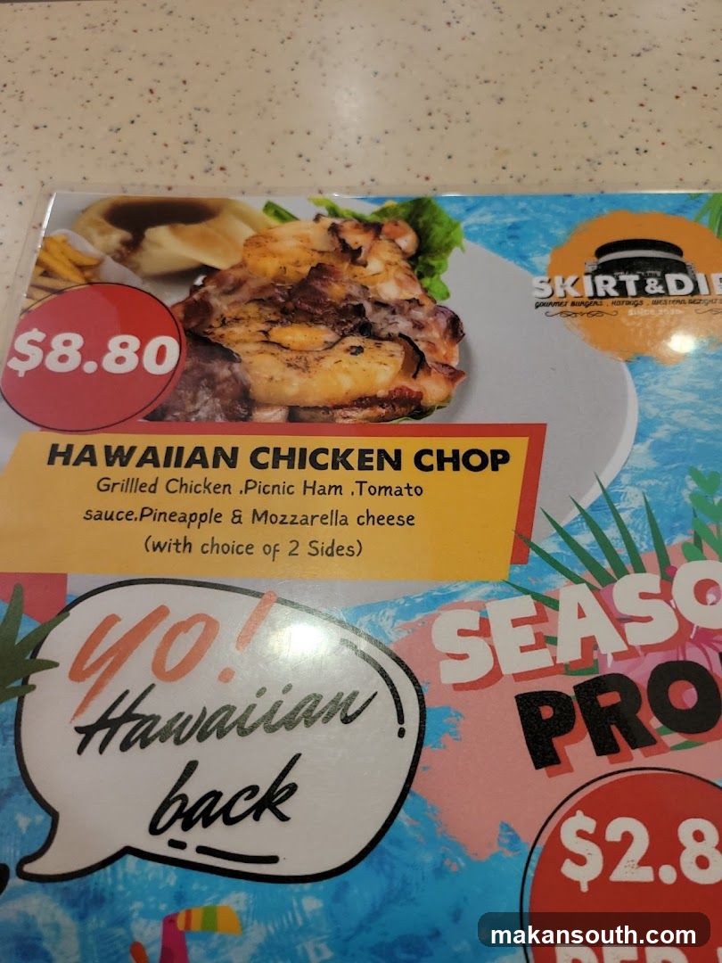 Hawaiian Chicken Chop Menu Ad