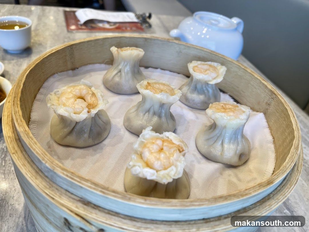 Shrimp Dumplings in a Steamer Basket