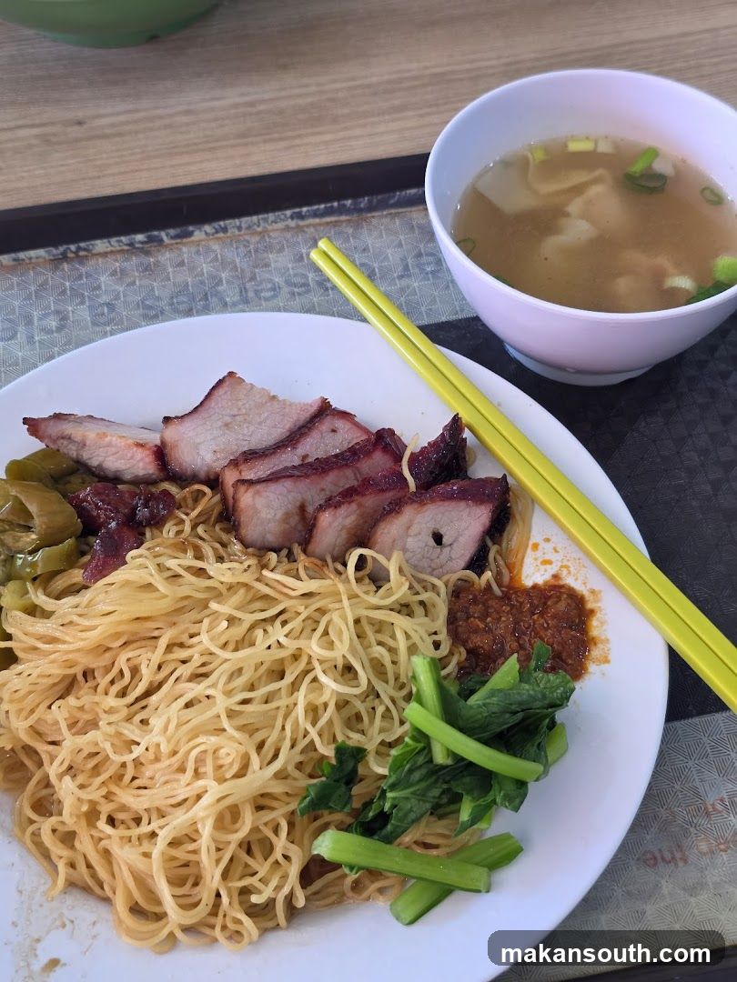 Noodles with Roasted Pork and Soup
