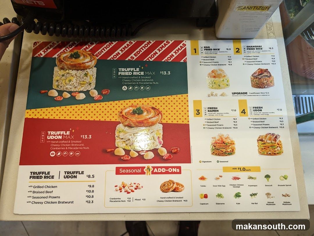 Truffle Fried Rice & Udon Menu