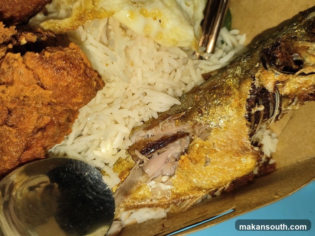 Fried Fish and Rice Meal