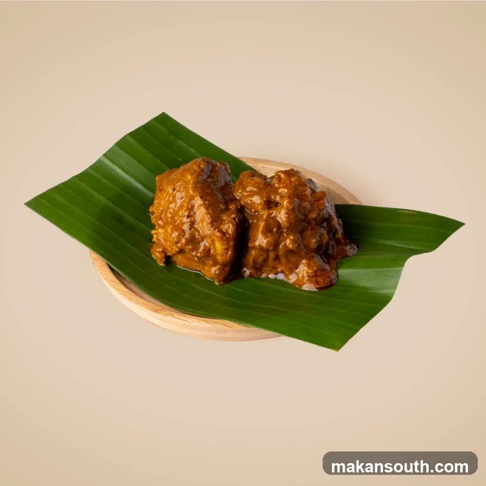 Curry Rice on Banana Leaf