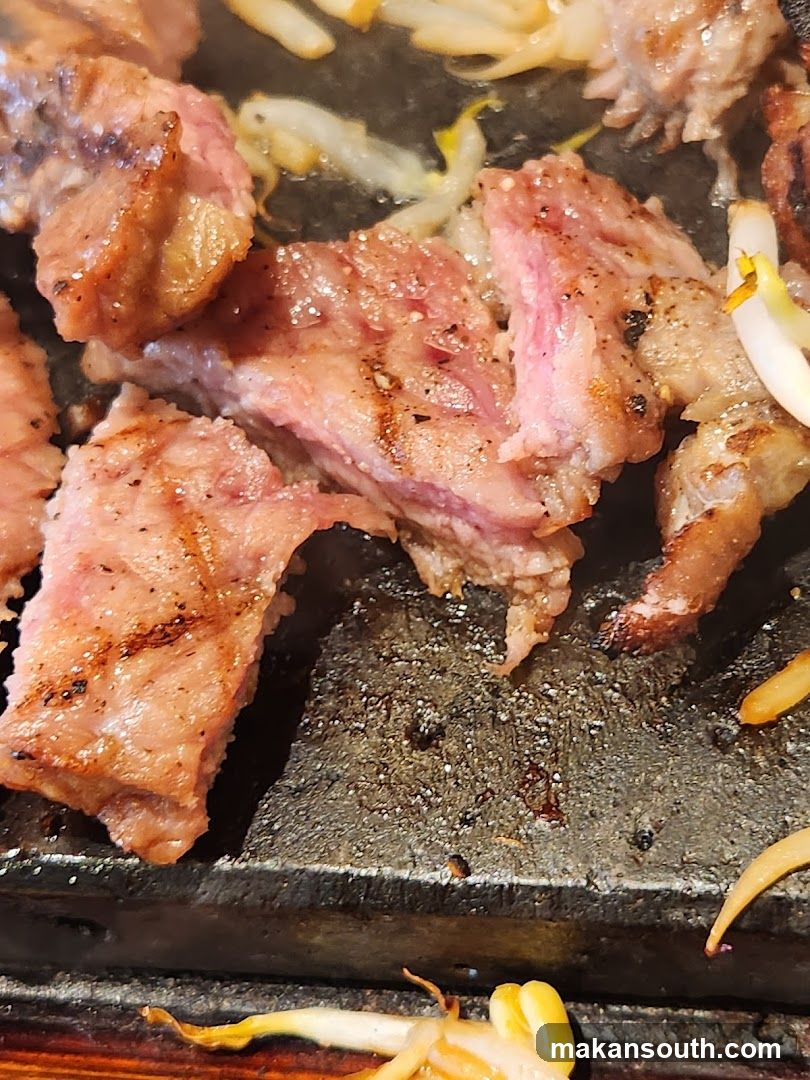 Grilled Meat on Hot Plate