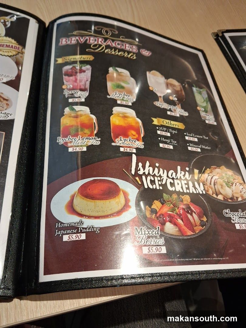 Beverages & Desserts Menu