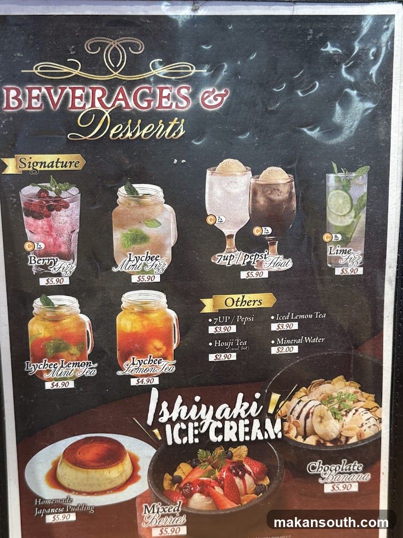 Beverages & Desserts Menu