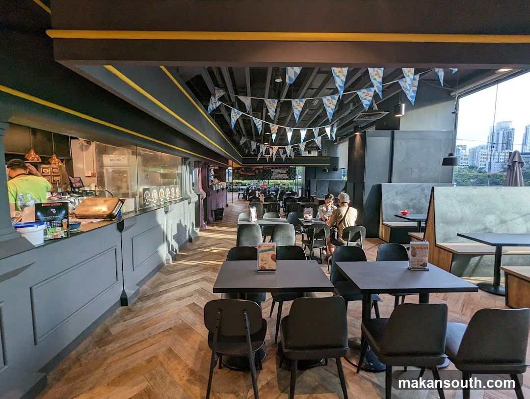 Restaurant Interior with Staff and Patrons