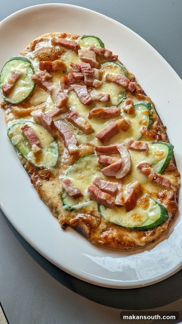Pizza with Zucchini and Ham