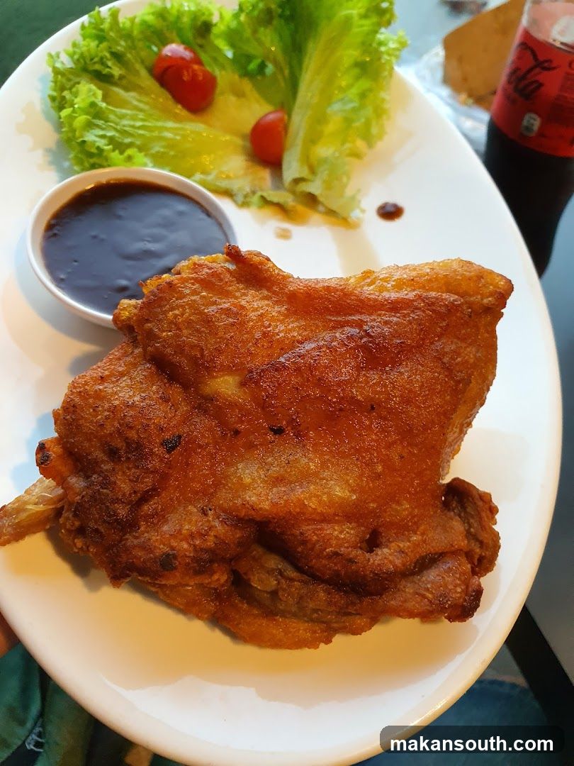 Fried Chicken with Sauce and Salad