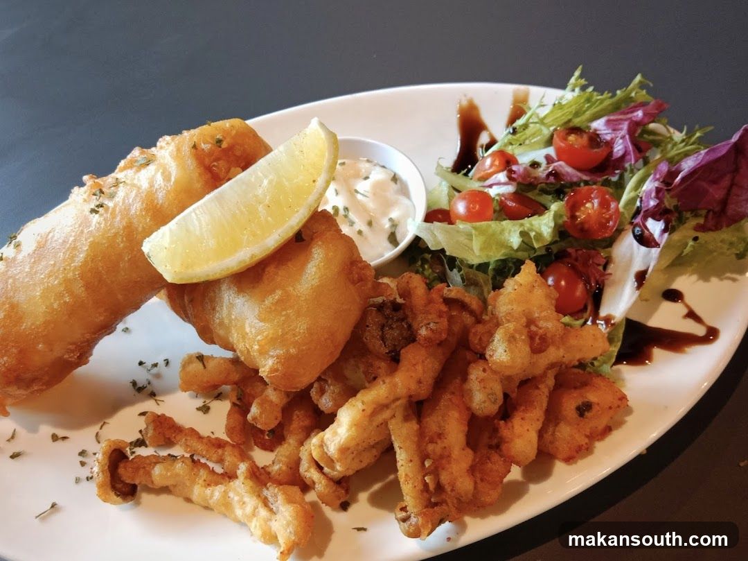Fish and Chips with Salad