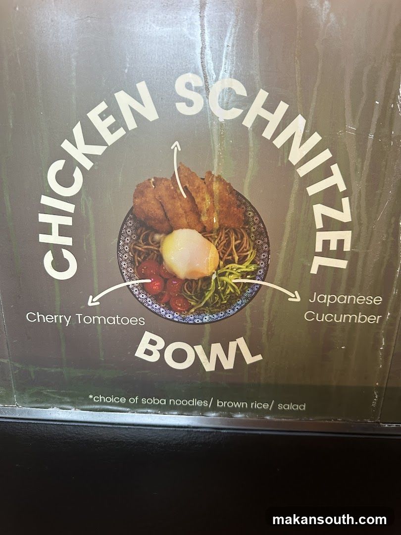 Chicken Schnitzel Bowl Menu Card
