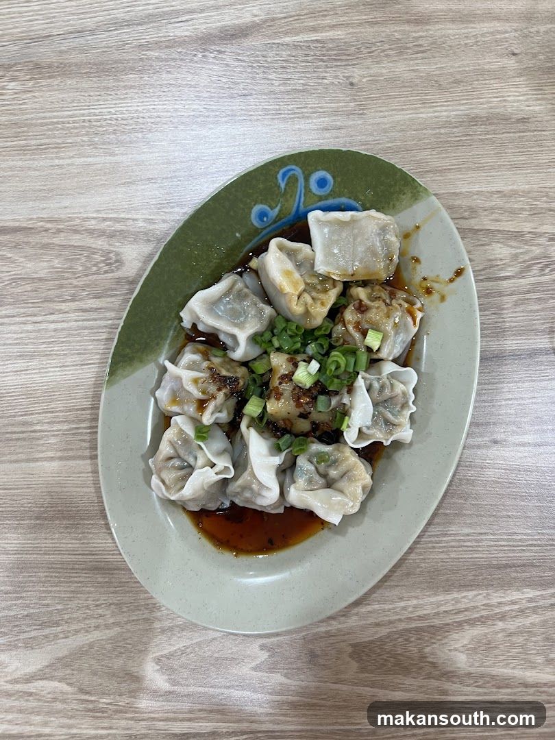 Dumplings with Sauce and Scallions