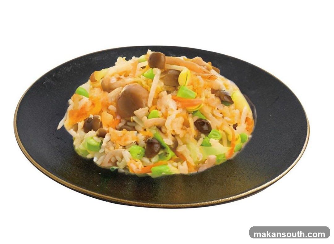 Fried Rice with Vegetables and Mushrooms
