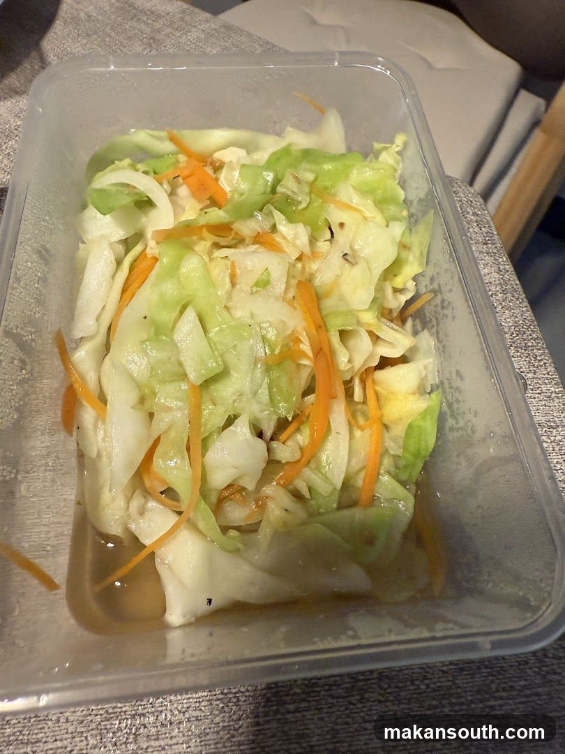 Cabbage Salad in Container