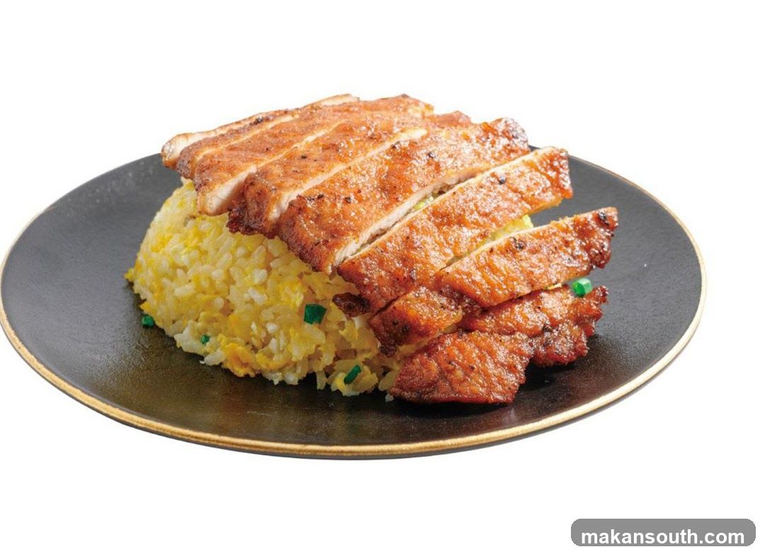 Sliced Pork with Fried Rice