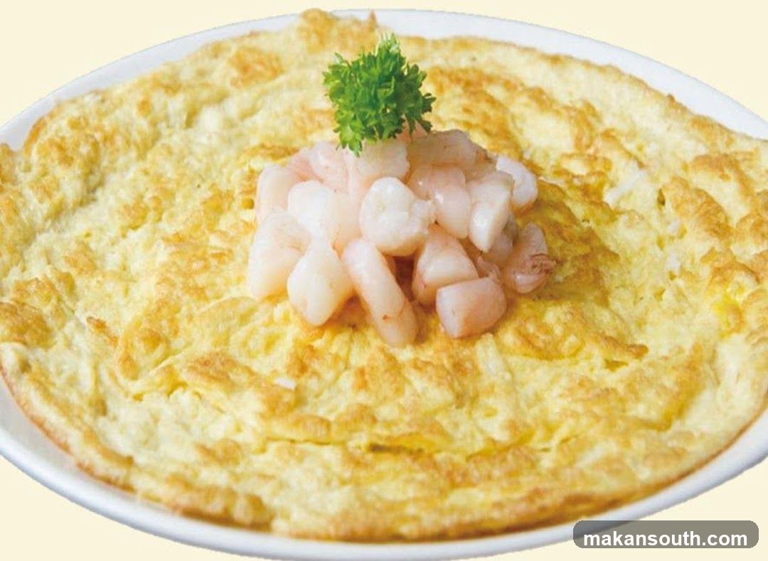 Shrimp Omelette with Garnish