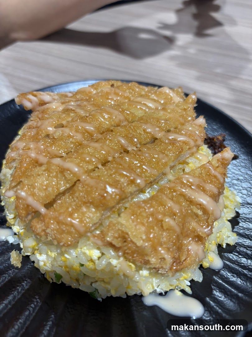 Katsu Fried Rice with Sauce Drizzle
