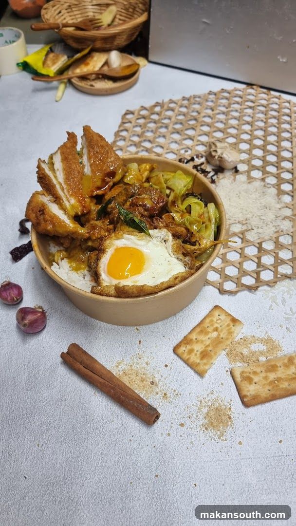 Fried Chicken Bowl with Fried Egg
