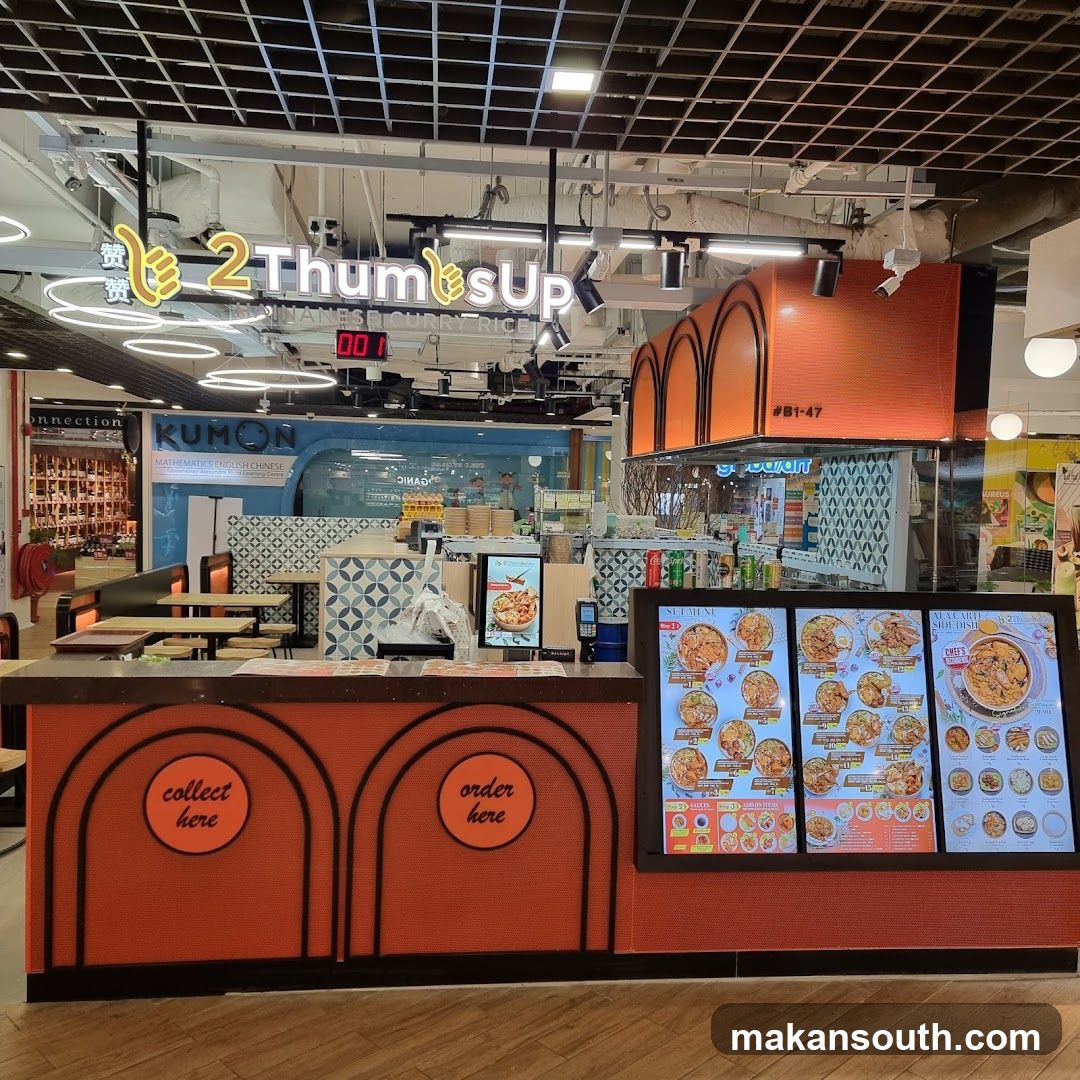 Food Court Interior with KUMON and 2 Thumbs Up Stall