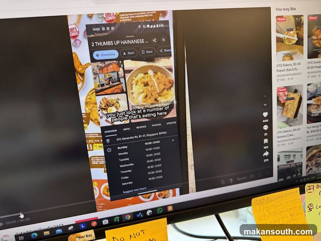 Food App Interface with Menu and Reviews