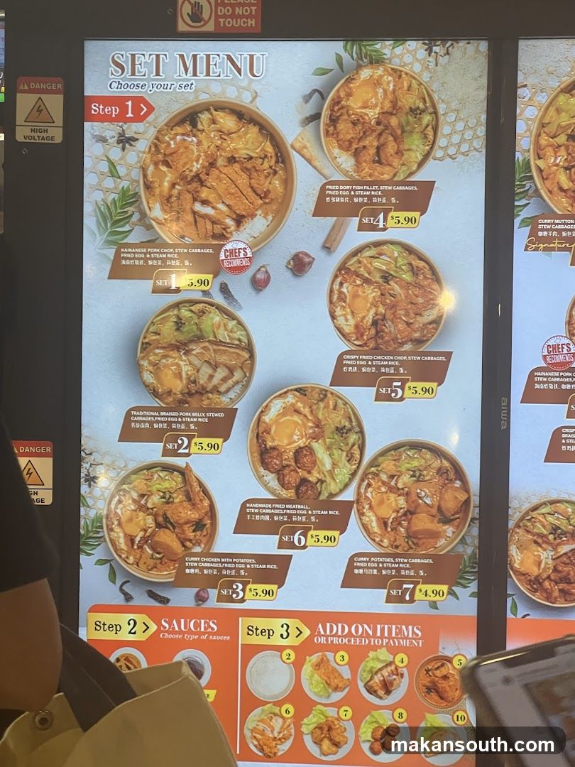 Set Menu Display Board