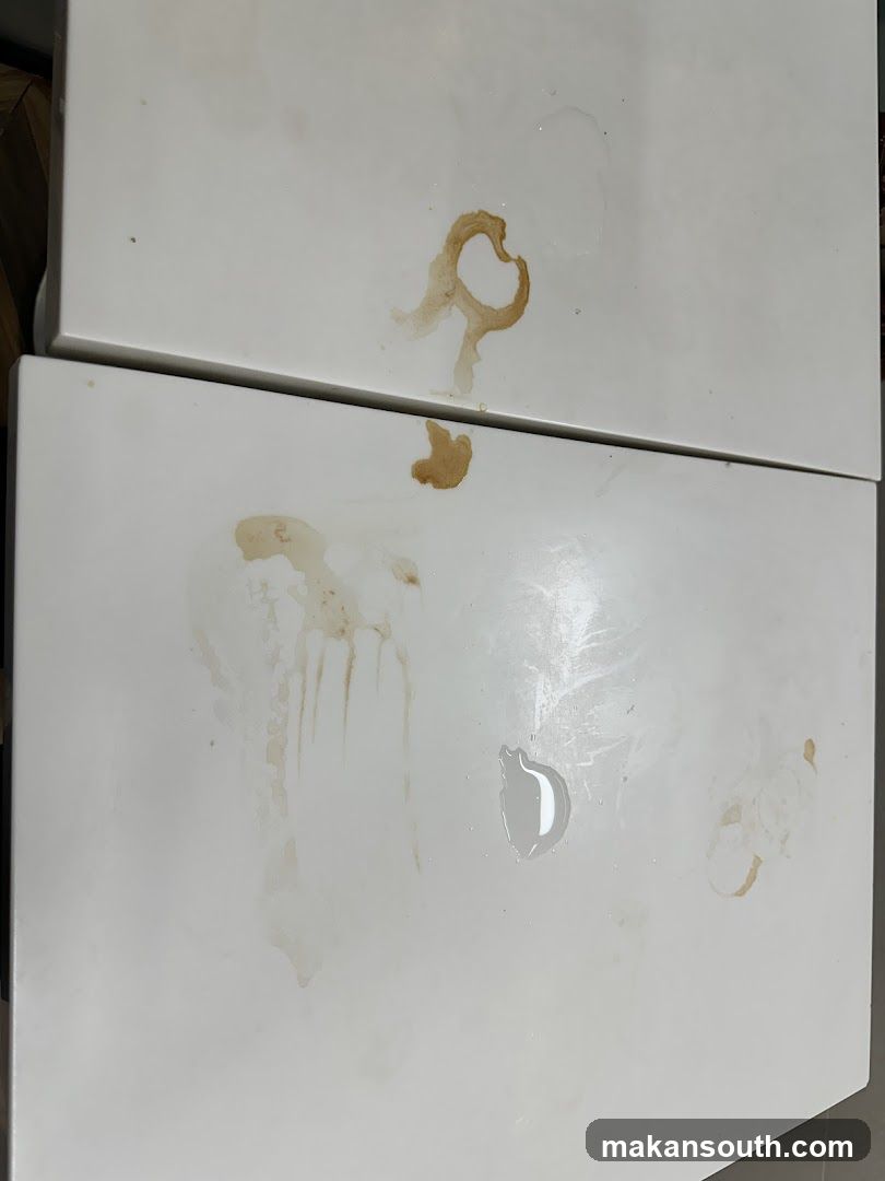 Stained White Surface