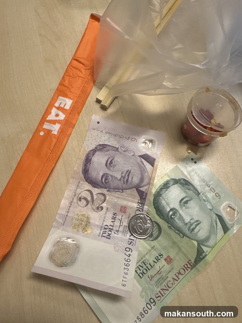 Singapore Cash and Takeout Items