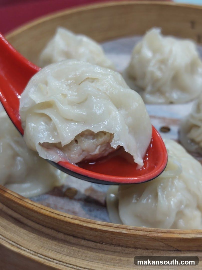 Steamed Dumplings on a Spoon