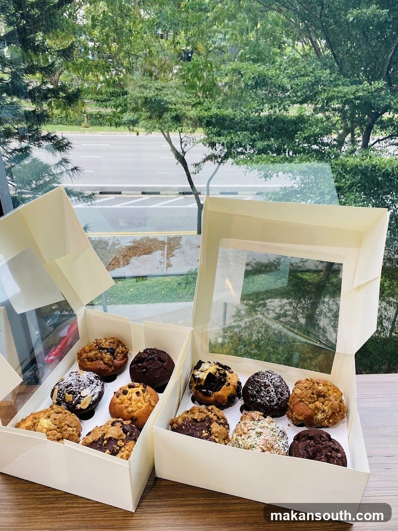 Pastry Boxes with Donuts and Muffins