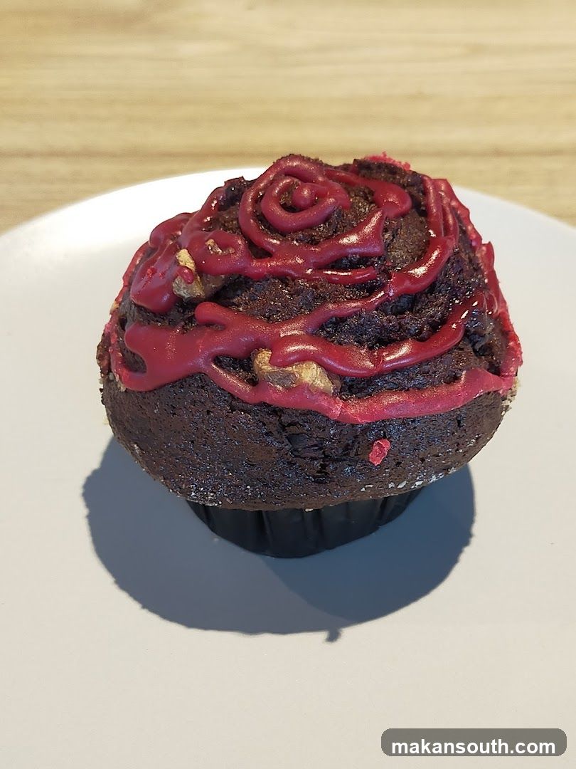 Chocolate Cupcake with Red Frosting