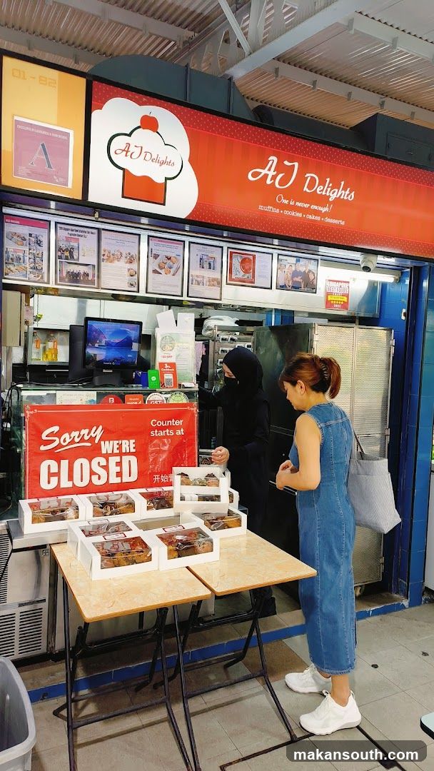 A.J Delights Storefront with Closed Sign
