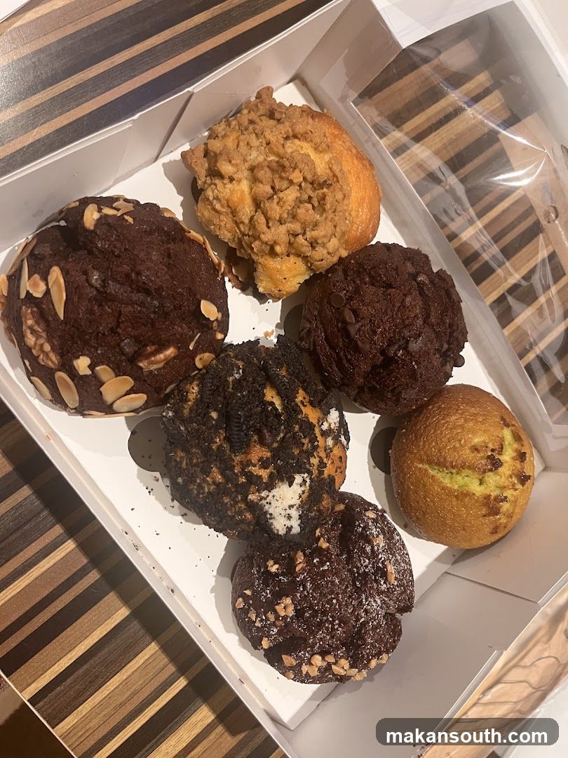 Assorted Muffins and Pastries in a Box