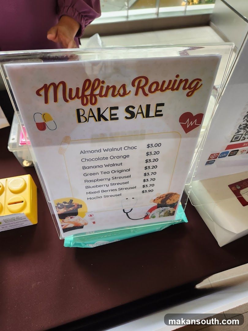 Muffins Roving Bake Sale Menu