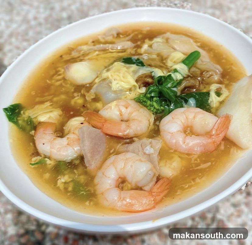 Shrimp Soup with Egg Drop