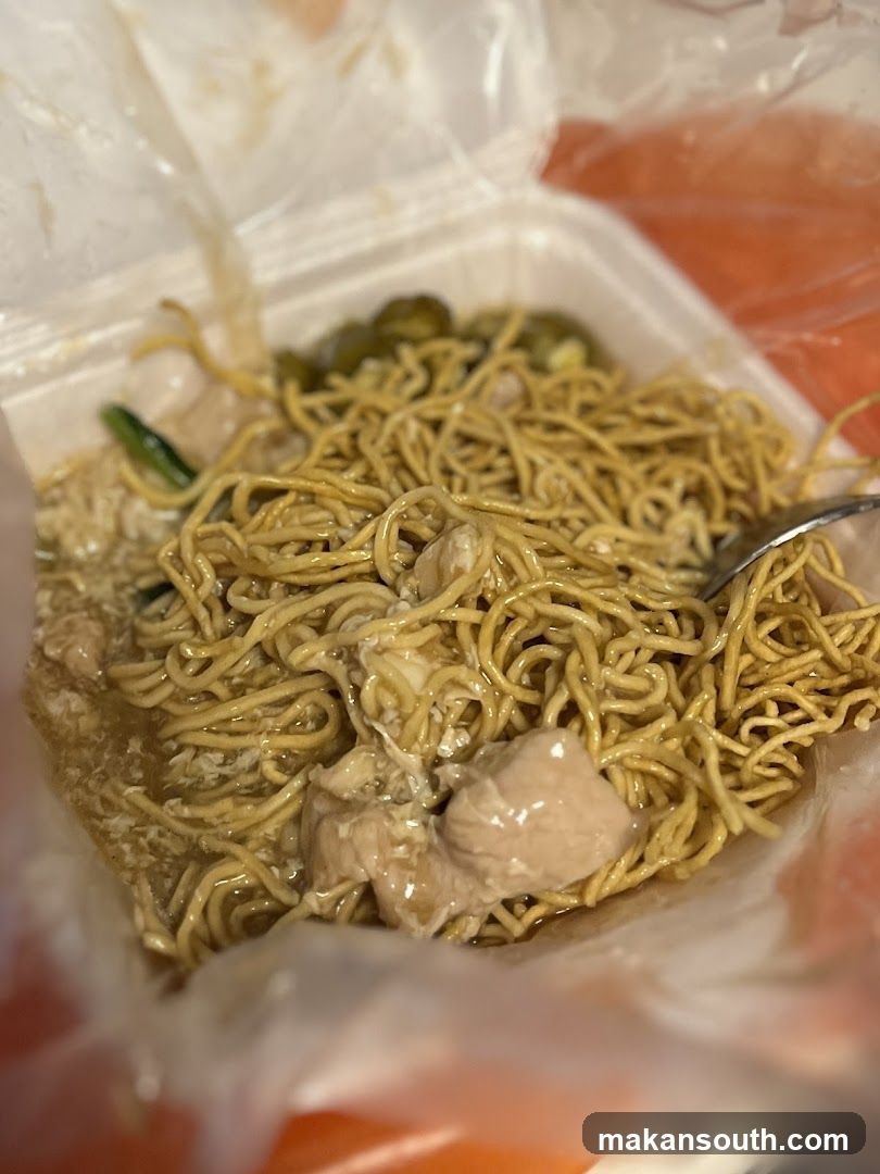 Noodle Dish in Takeout Container