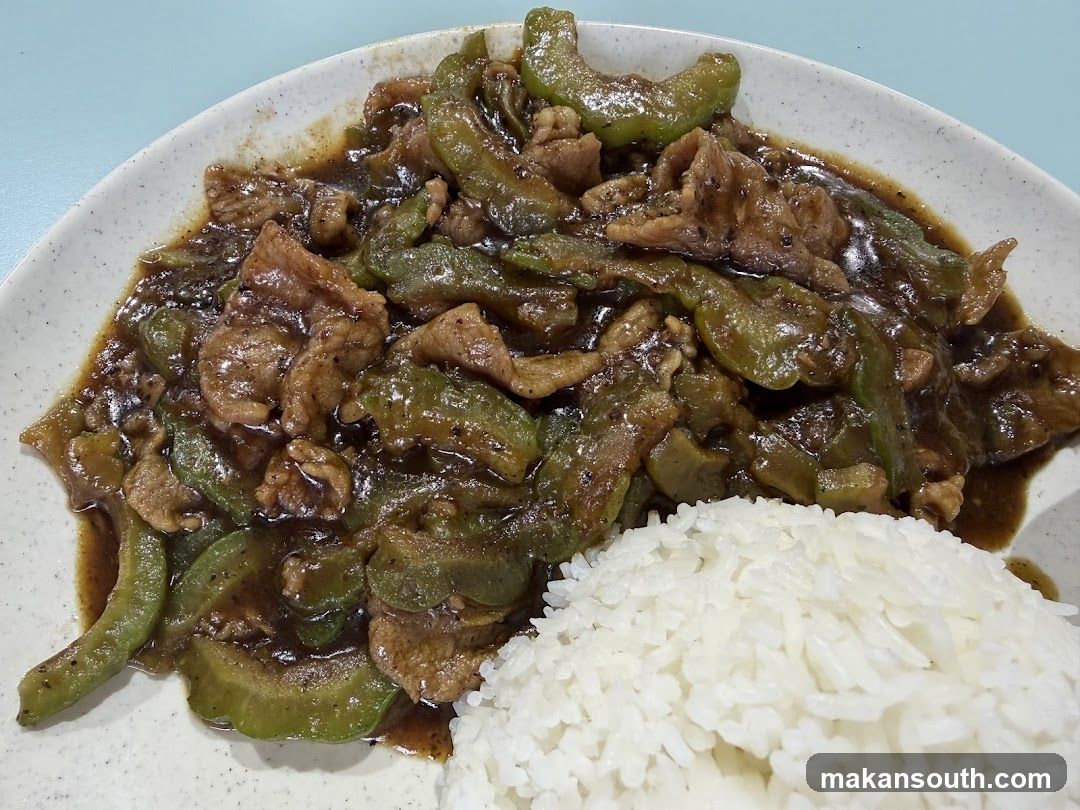 Bitter Melon and Pork Stir-fry with Rice