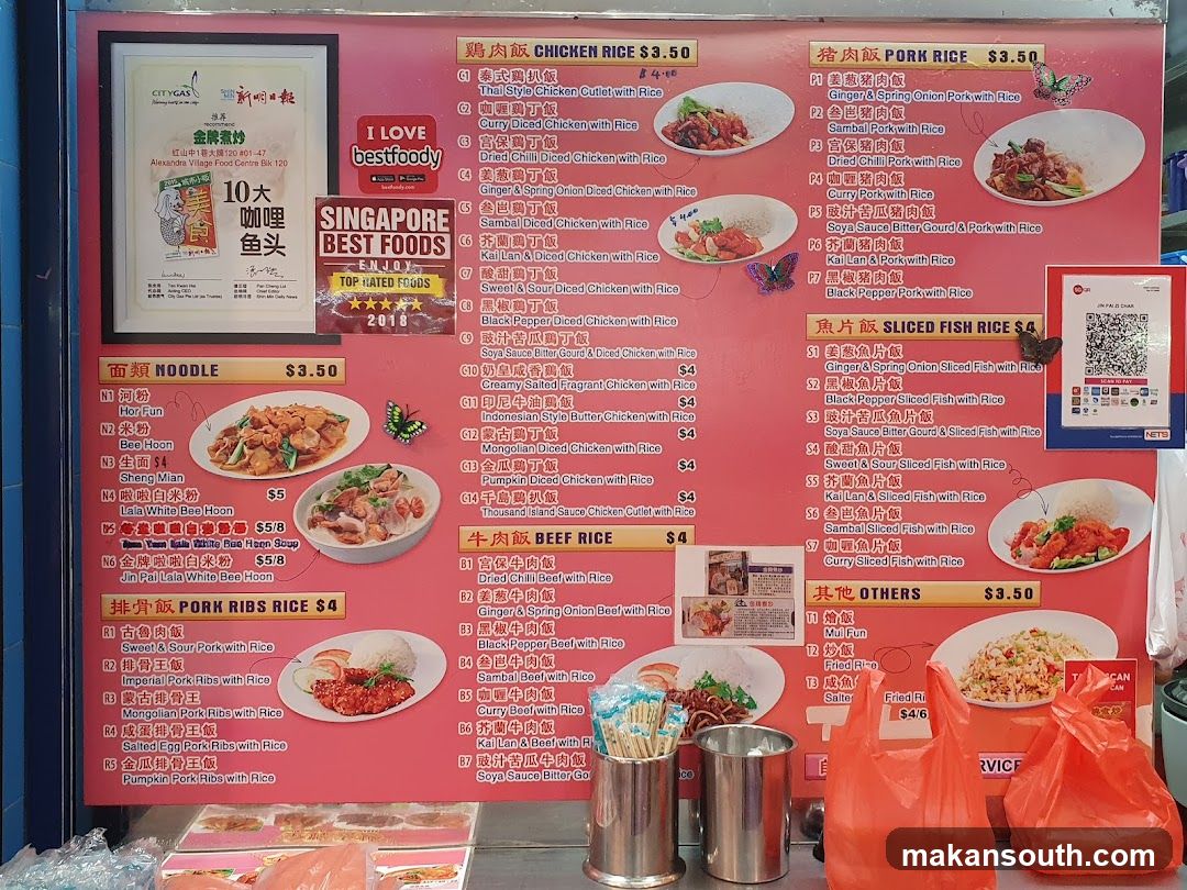 Chicken Rice & Noodle Menu Board