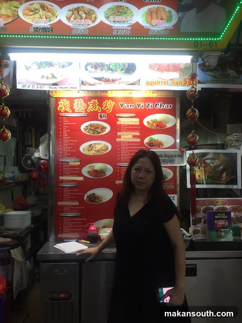 Food Stall Interior with Staff