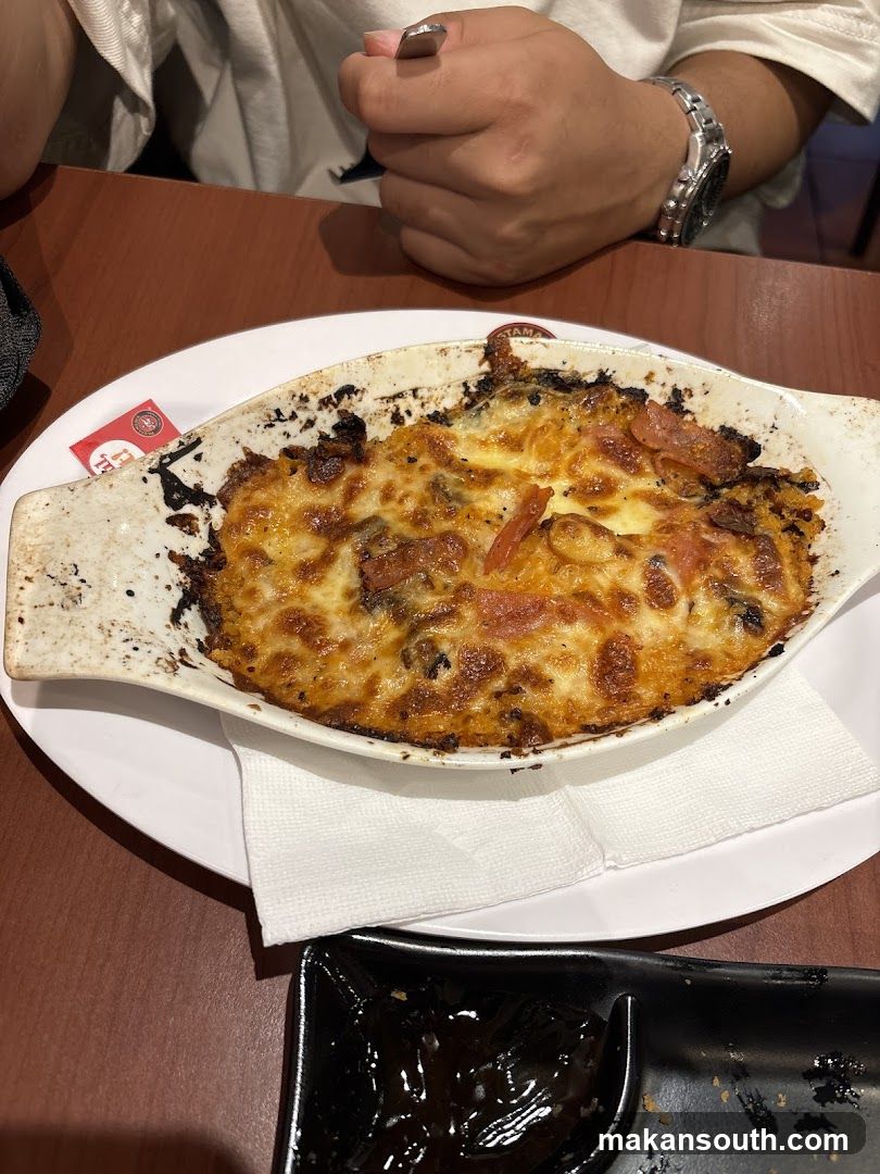 Baked Dish with Cheese and Bacon