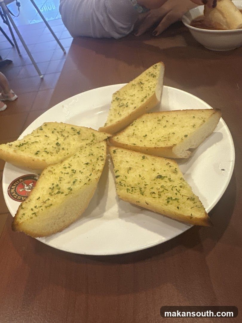 Garlic Bread Slices on a Plate