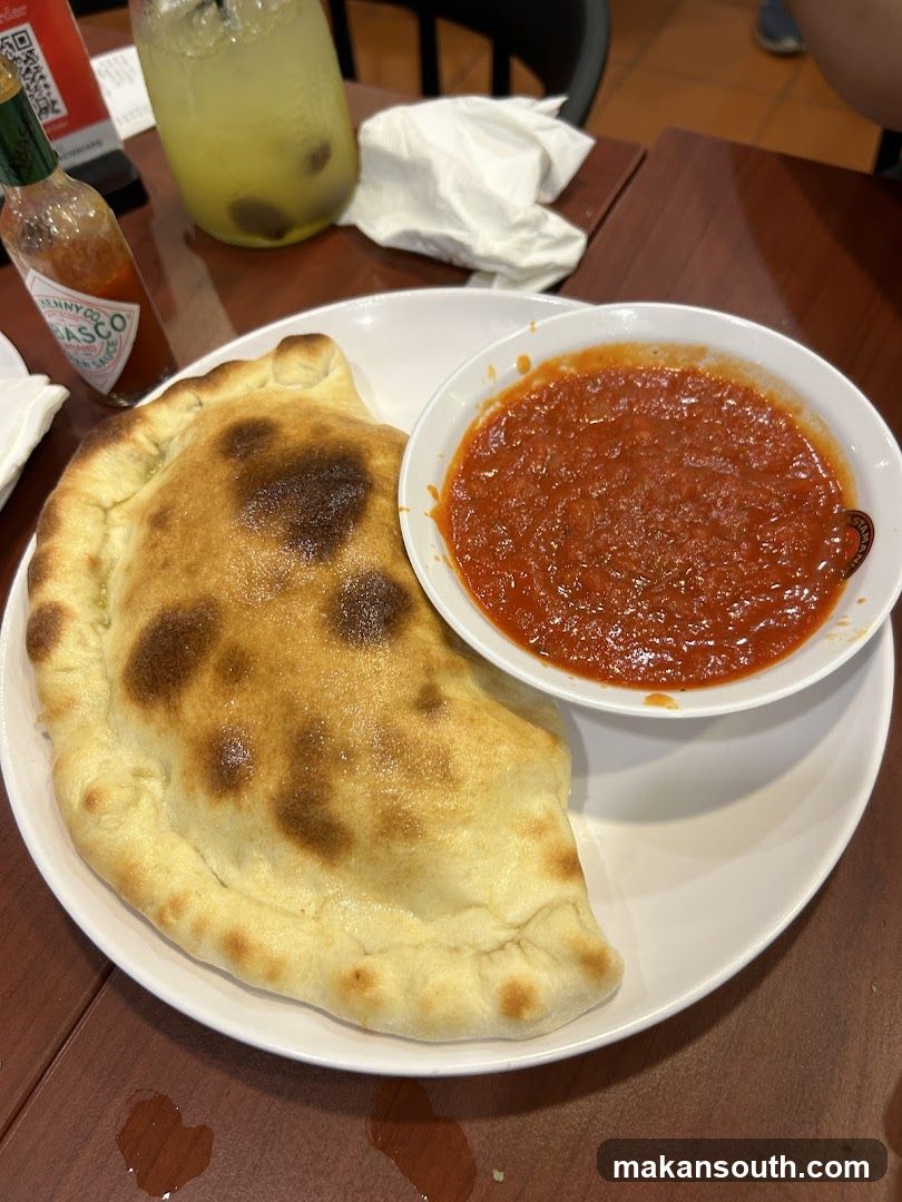 Calzone with Marinara Sauce