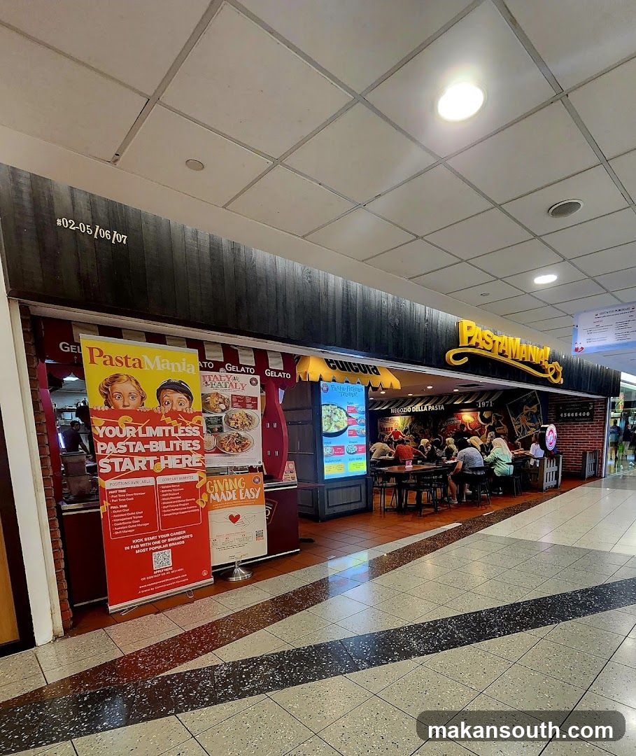 Pasta Mania Storefront in Mall Corridor