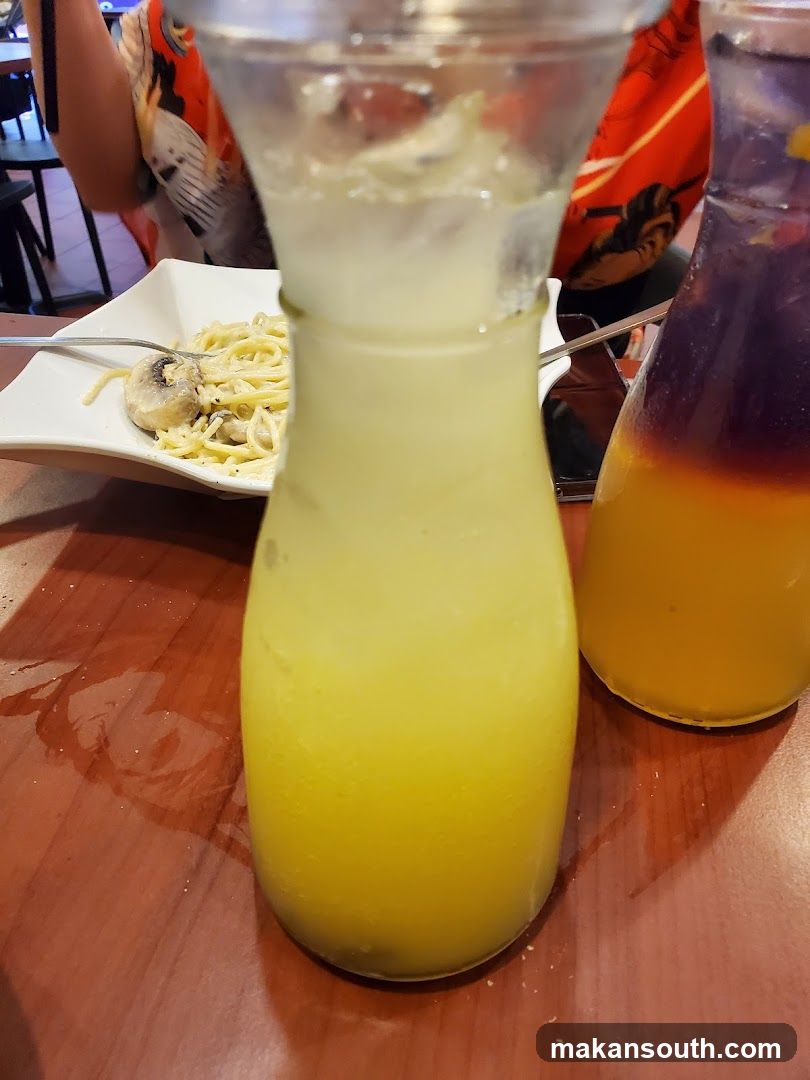 Dining Table with Drinks and Pasta
