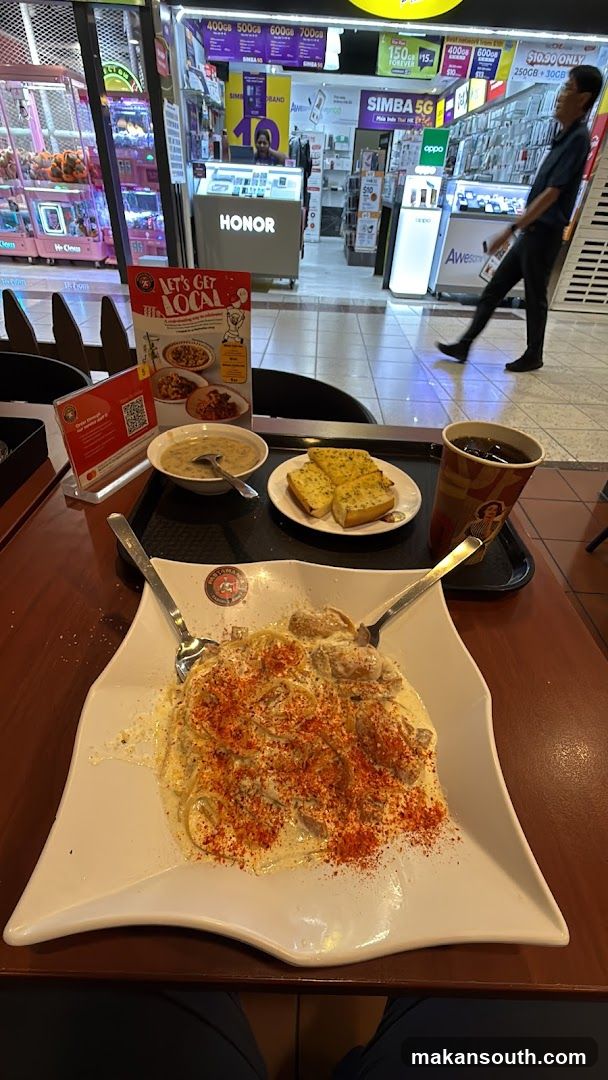 Food and Drink at a Mall Food Court