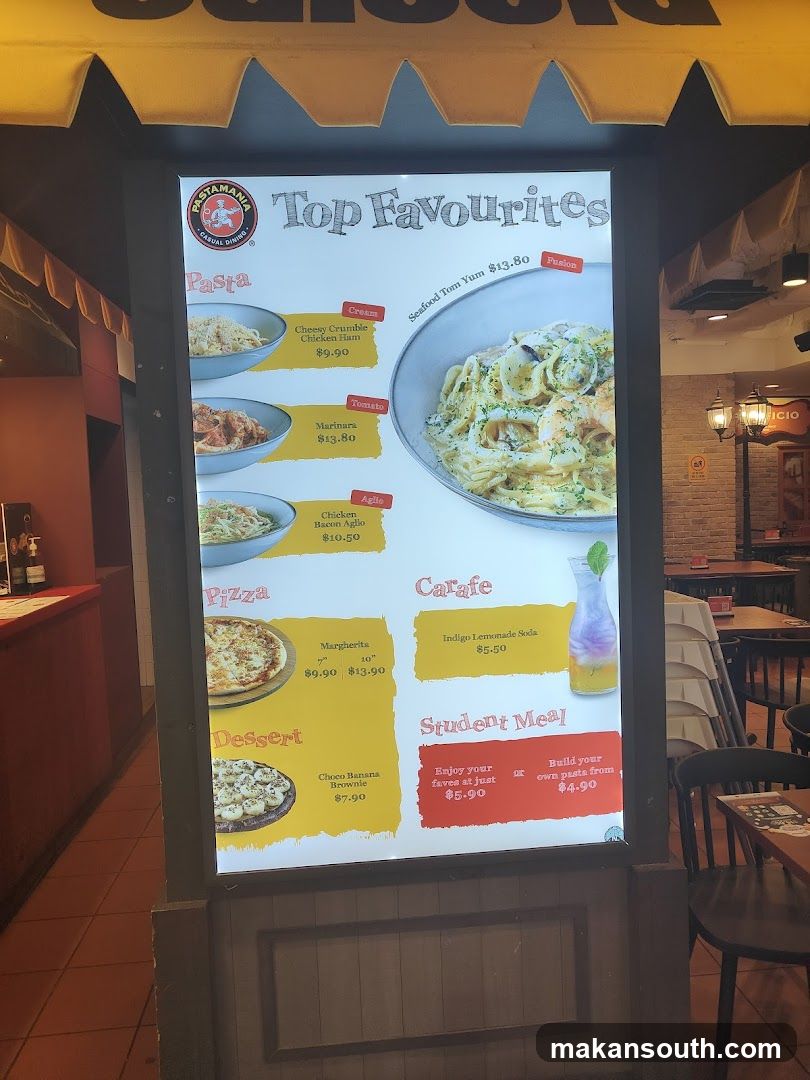Top Favourites Menu Board